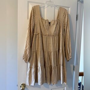 Plaid Long Sleeve Dress